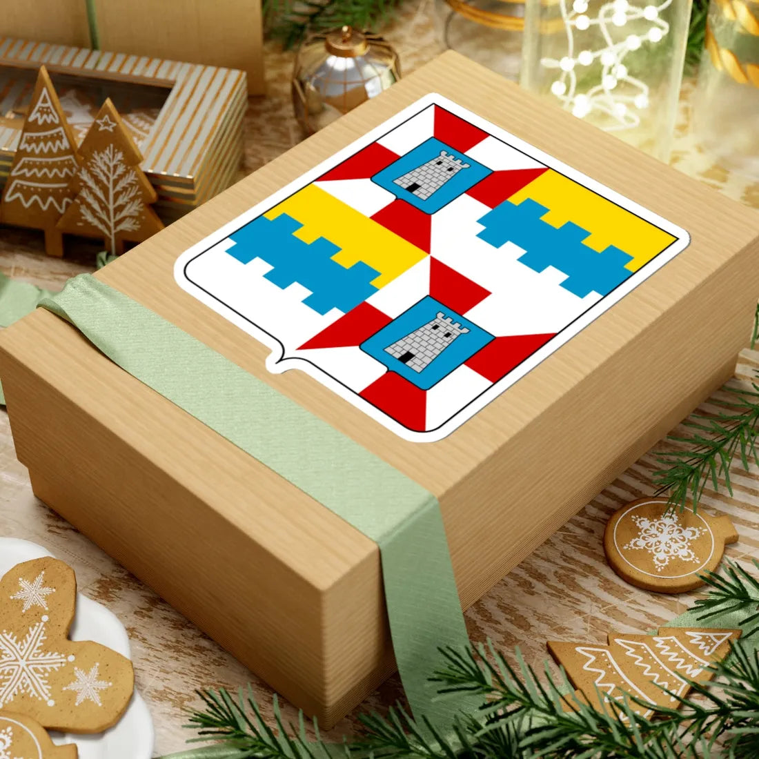 Coat of arms of the House of Cartolari (Italy) (Coat of Arms) STICKER Vinyl Kiss-Cut Decal - The Sticker Space