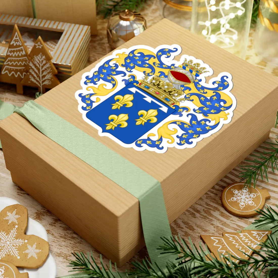 Coat of Arms of the House of Orleans-Galliera Since 1997 (Italy) (Coat of Arms) STICKER Vinyl Kiss-Cut Decal - The Sticker Space