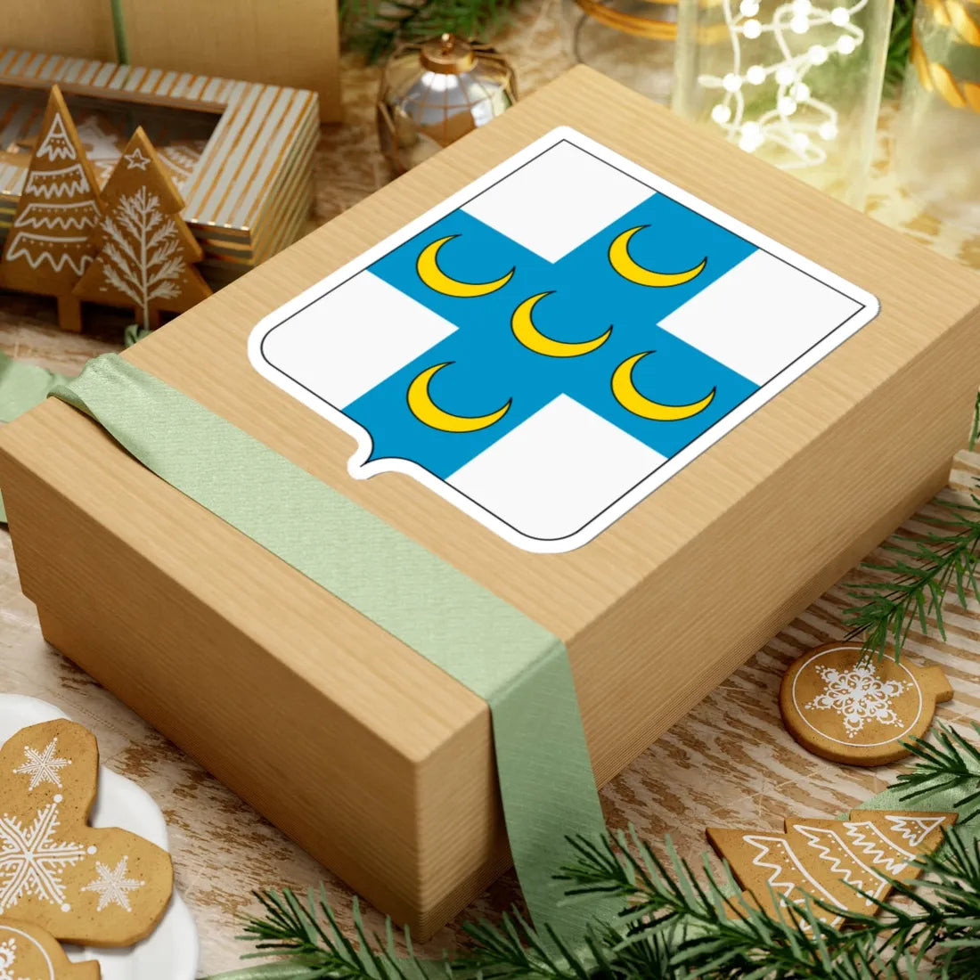 Coat of arms of the House of Piccolomini (Italy) (Coat of Arms) STICKER Vinyl Kiss-Cut Decal - The Sticker Space