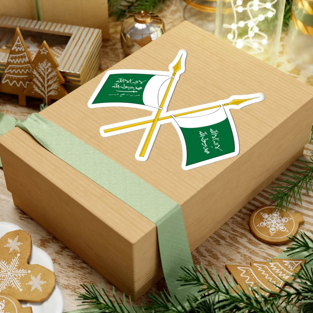 Coat of arms of the Kingdom of Hejaz and Nejd (Saudi Arabia) (Coat of Arms) STICKER Vinyl Kiss-Cut Decal - The Sticker Space