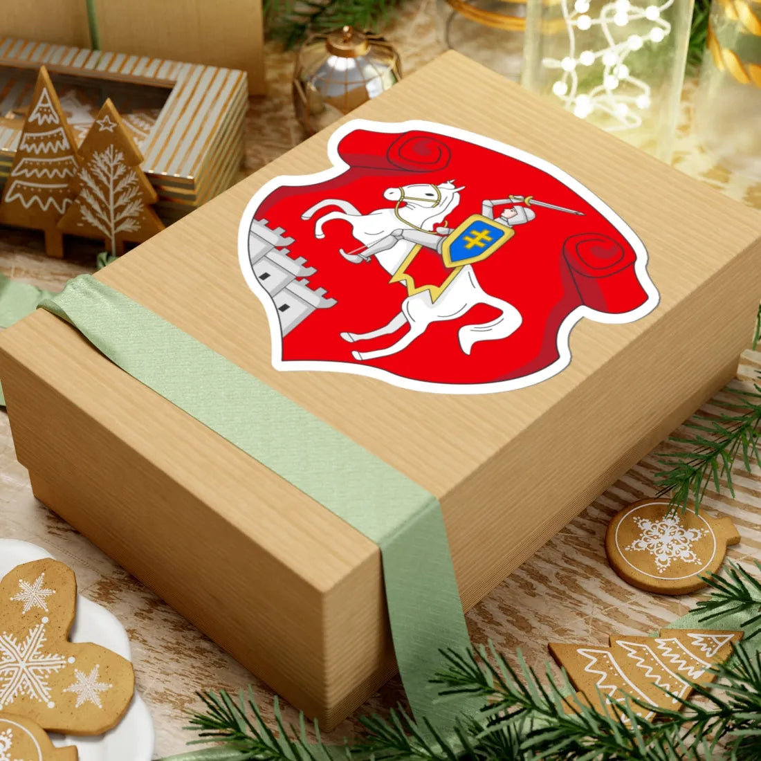 Coat of arms of the Lithuanian Provisional Governing Commission (Lithuania) (Coat of Arms) STICKER Vinyl Kiss-Cut Decal - The Sticker Space