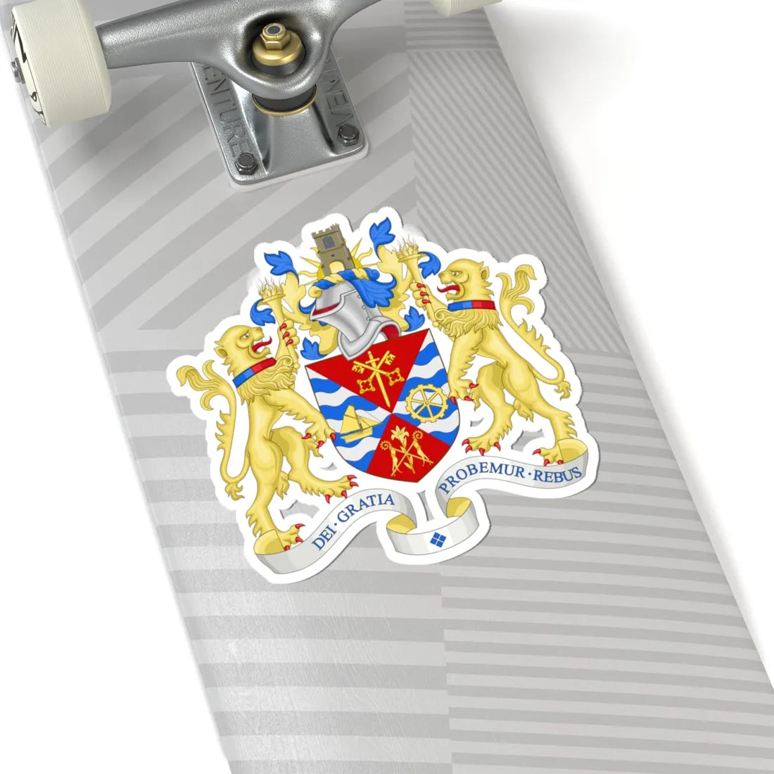 Coat of arms of the London Borough of Barking and Dagenham (England) (Coat of Arms) STICKER Vinyl Kiss-Cut Decal - The Sticker Space