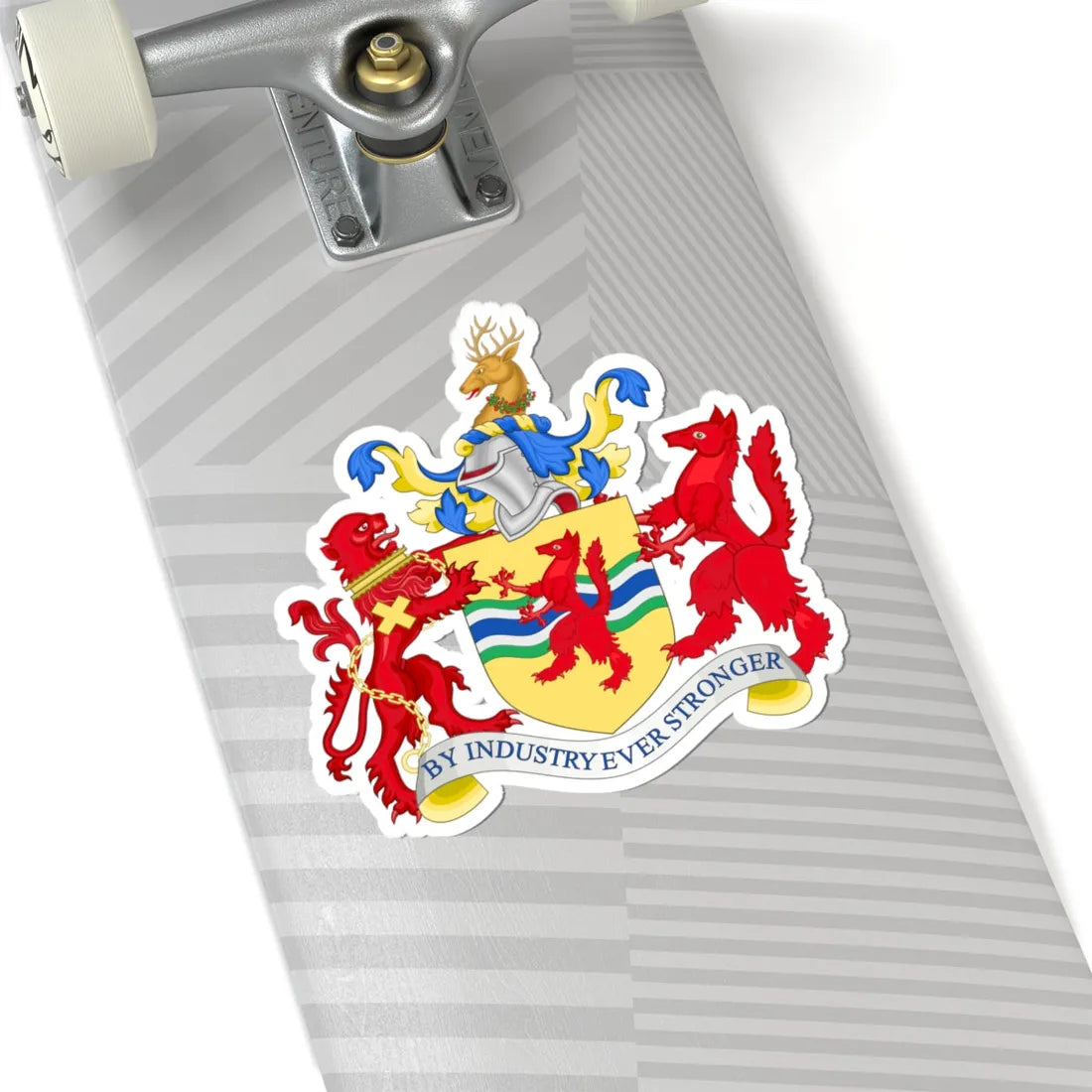 Coat of arms of the London Borough of Enfield (England) (Coat of Arms) STICKER Vinyl Kiss-Cut Decal - The Sticker Space