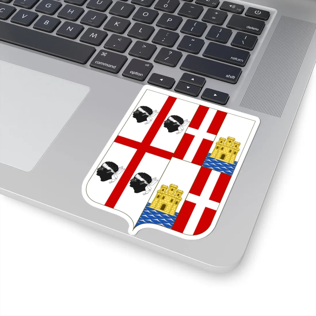 Coat of Arms of the Metropolitan city of Cagliari (Italy) (Coat of Arms) STICKER Vinyl Kiss-Cut Decal - The Sticker Space