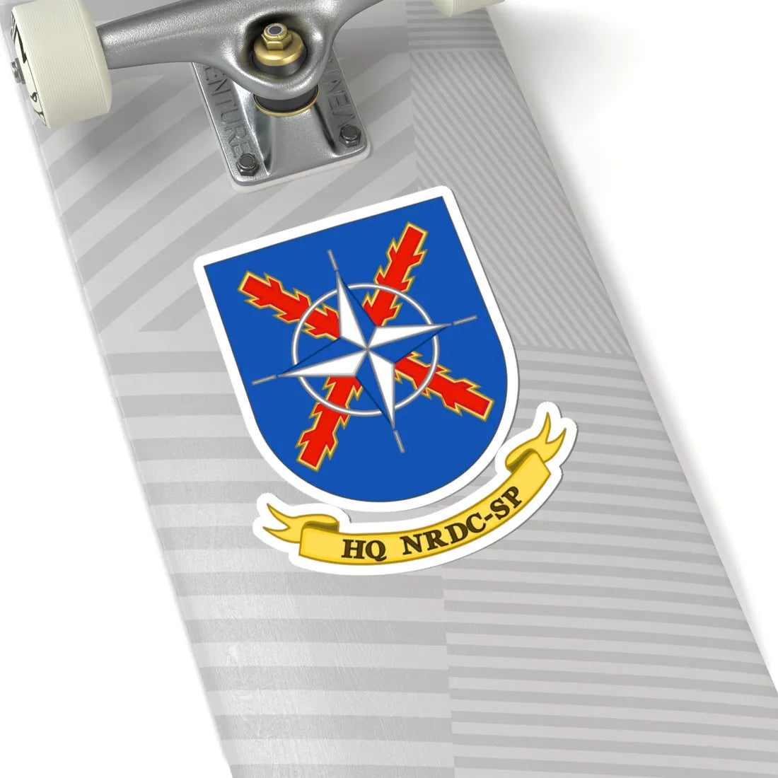 Coat of Arms of the NATO Rapid Deployable Corps-Spain Headquaters (Spain) (Coat of Arms) STICKER Vinyl Kiss-Cut Decal - The Sticker Space