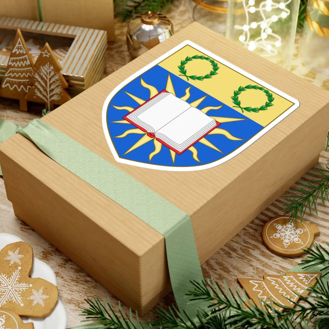 Coat of Arms of the Open University Escutcheon Only (United Kingdom) (Coat of Arms) STICKER Vinyl Kiss-Cut Decal - The Sticker Space