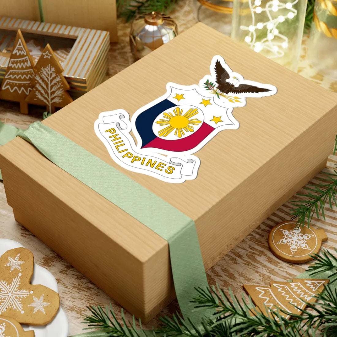 Coat of arms of the Philippines 1940-1941 (Philippines) (Coat of Arms) STICKER Vinyl Kiss-Cut Decal - The Sticker Space