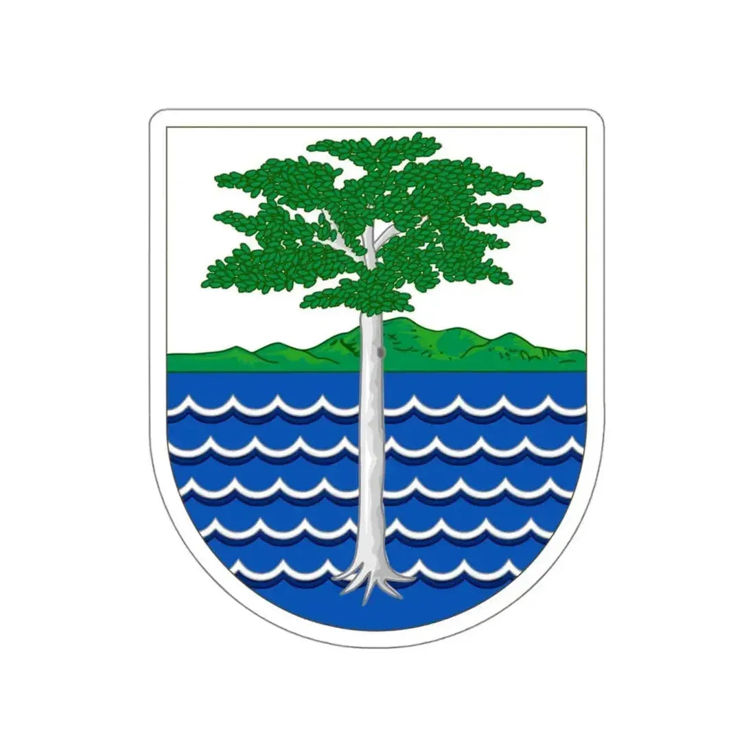 Coat of Arms of the Portuguese and Spanish Guinea STICKER Vinyl Die-Cut Decal - The Sticker Space