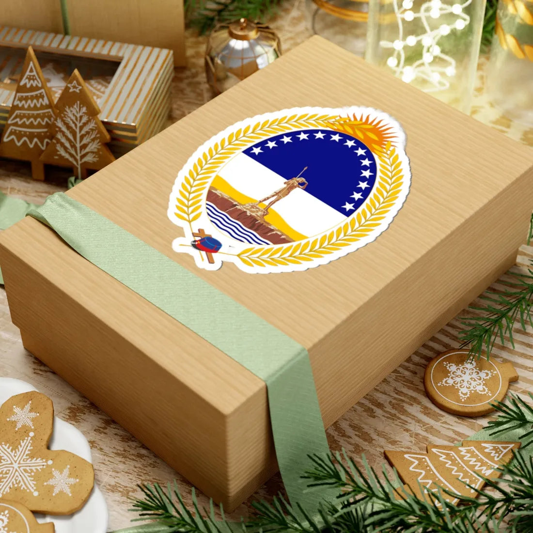 Coat of arms of the Rio Negro Province 1982-2009 (Argentina) (Coat of Arms) STICKER Vinyl Kiss-Cut Decal - The Sticker Space