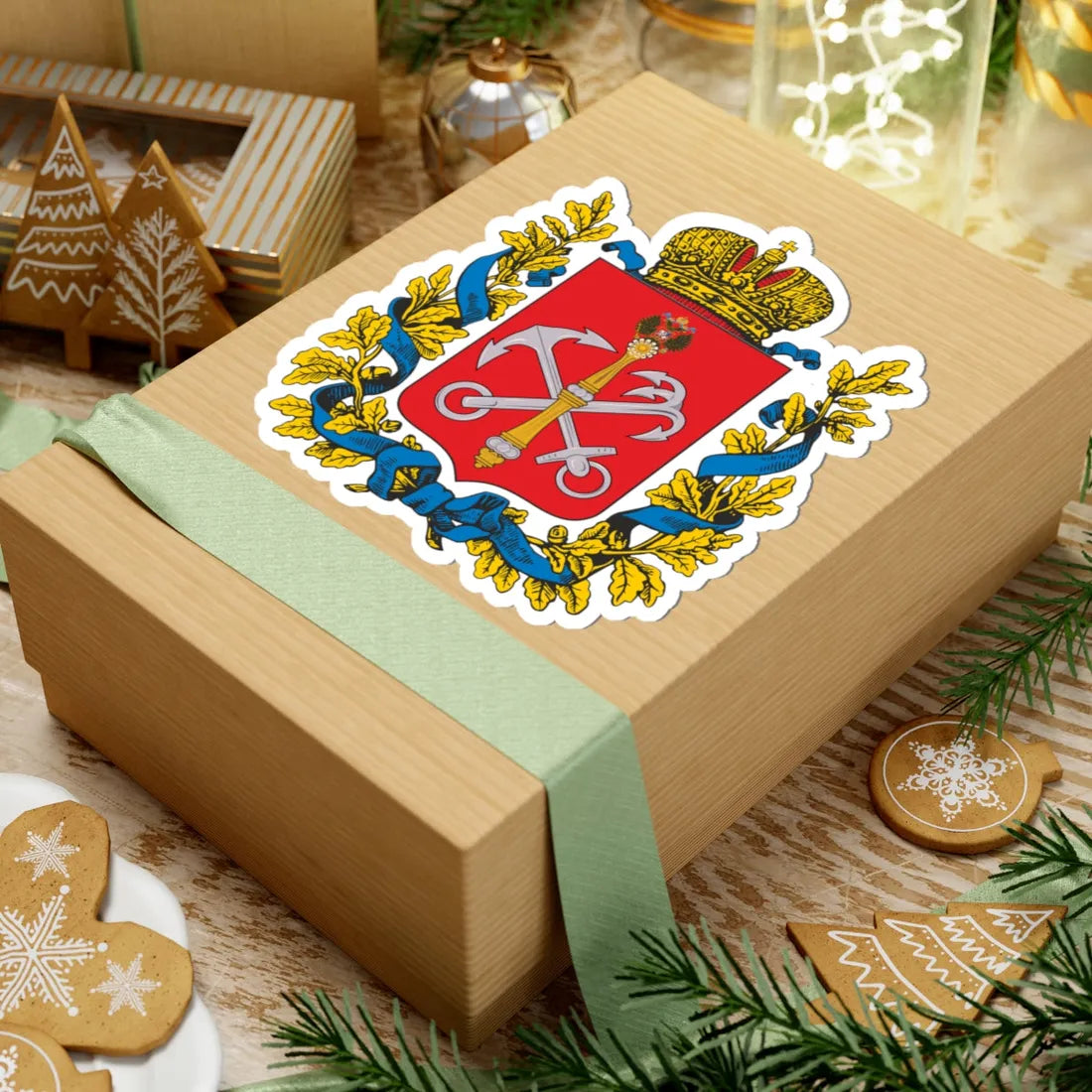 Coat of Arms of the Saint Petersburg governorate (Russia) (Coat of Arms) STICKER Vinyl Kiss-Cut Decal - The Sticker Space