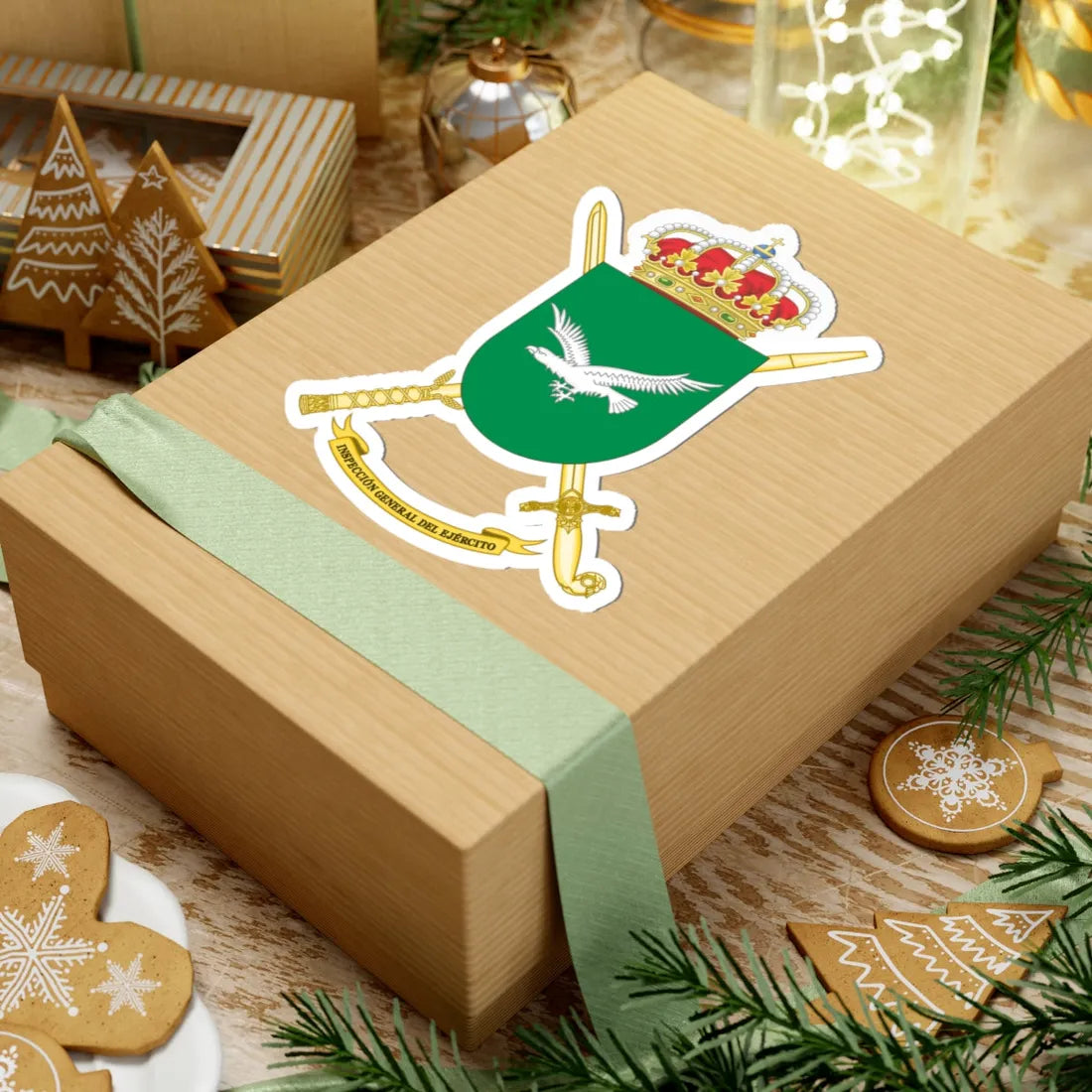 Coat of Arms of the Spanish Army Inspector Generals Office (Spain) (Coat of Arms) STICKER Vinyl Kiss-Cut Decal - The Sticker Space