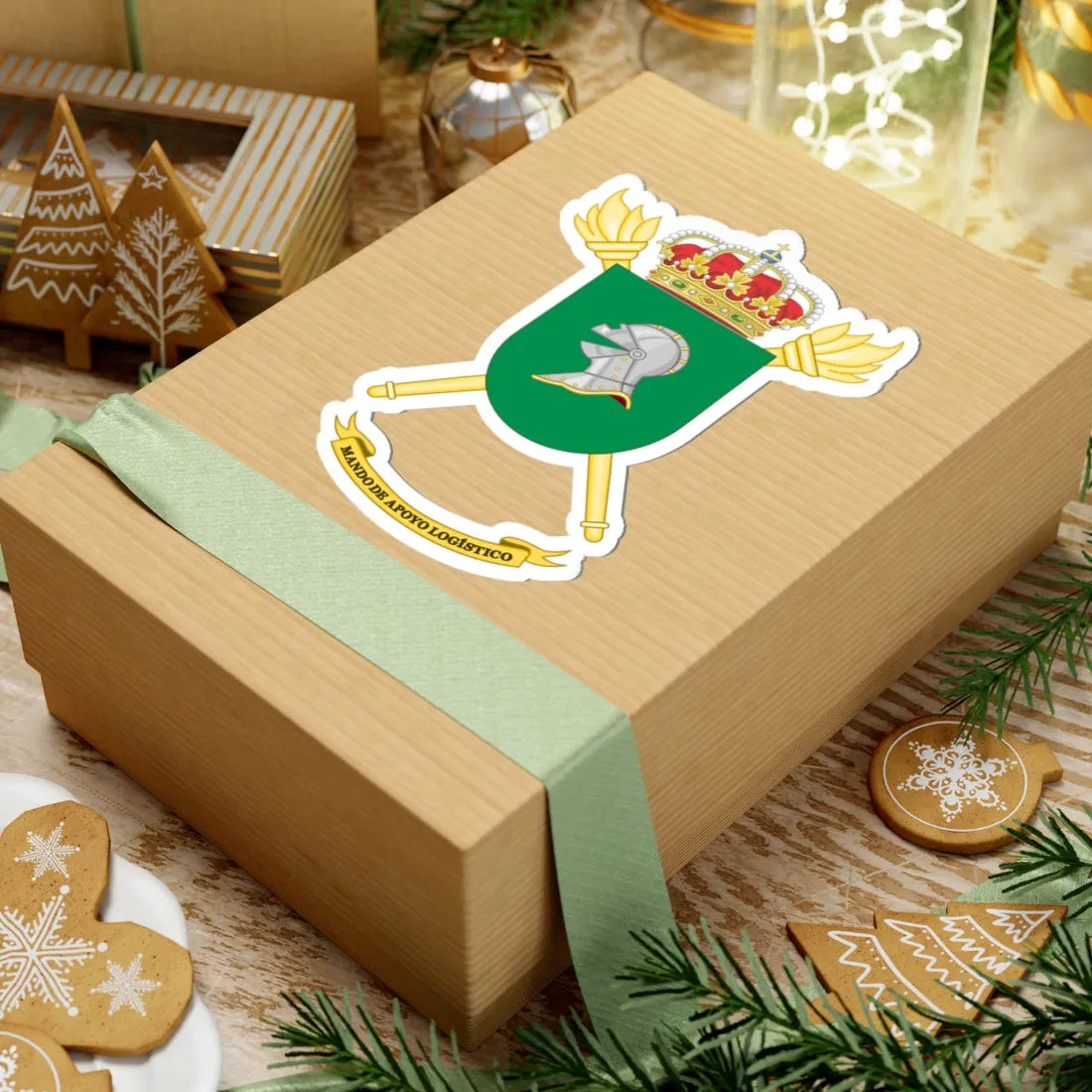 Coat of Arms of the Spanish Army Logistic Support Command (Spain) (Coat of Arms) STICKER Vinyl Kiss-Cut Decal - The Sticker Space