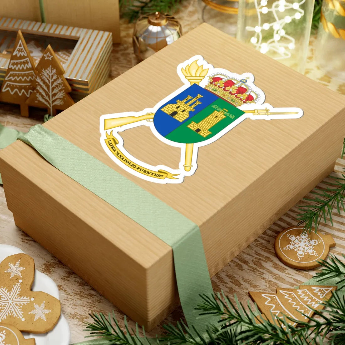 Coat of Arms of the Spanish Army Projection Support Unit Anatolio Fuentes (Spain) (Coat of Arms) STICKER Vinyl Kiss-Cut Decal - The Sticker Space