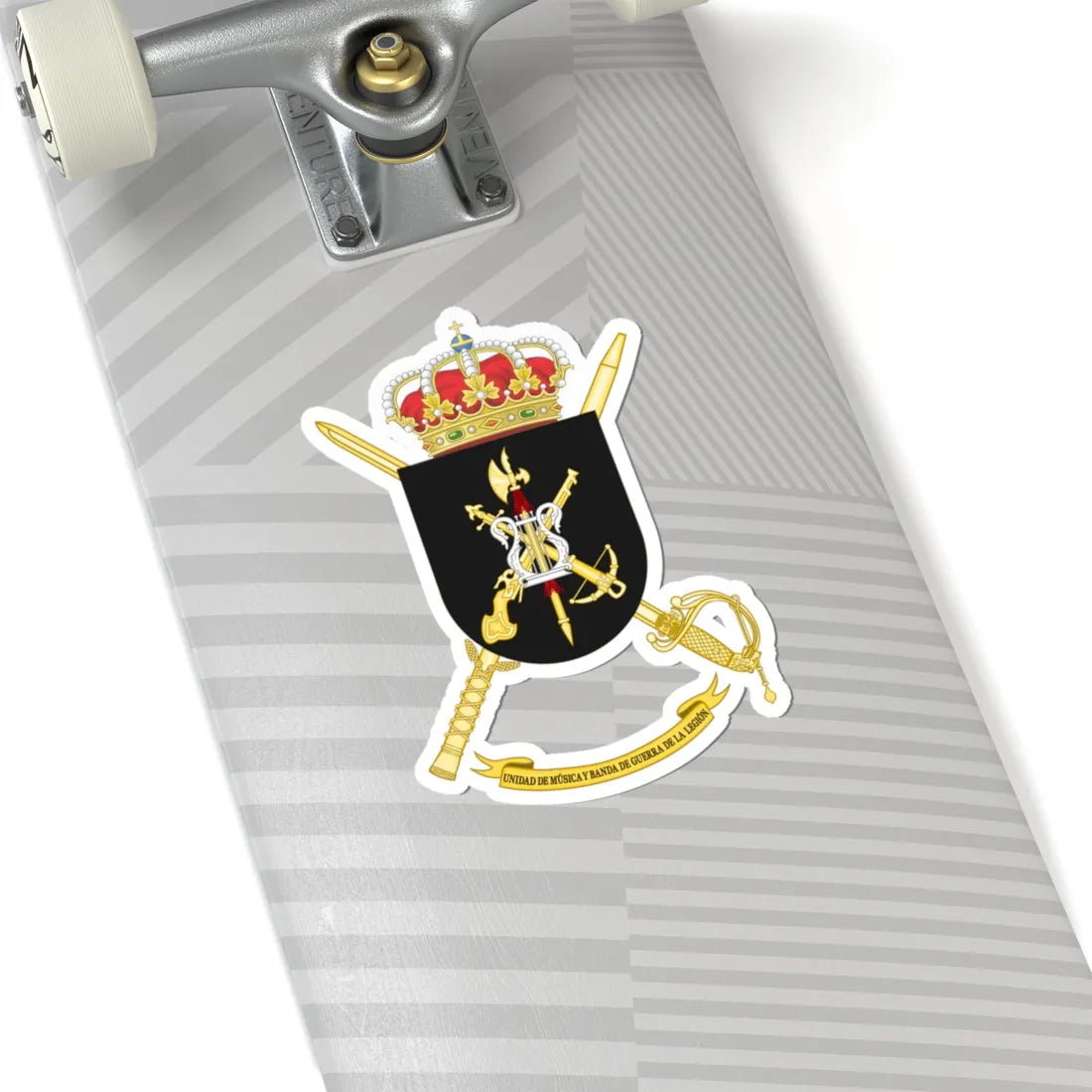 Coat of Arms of the Spanish Legion Band (Spain) (Coat of Arms) STICKER Vinyl Kiss-Cut Decal - The Sticker Space