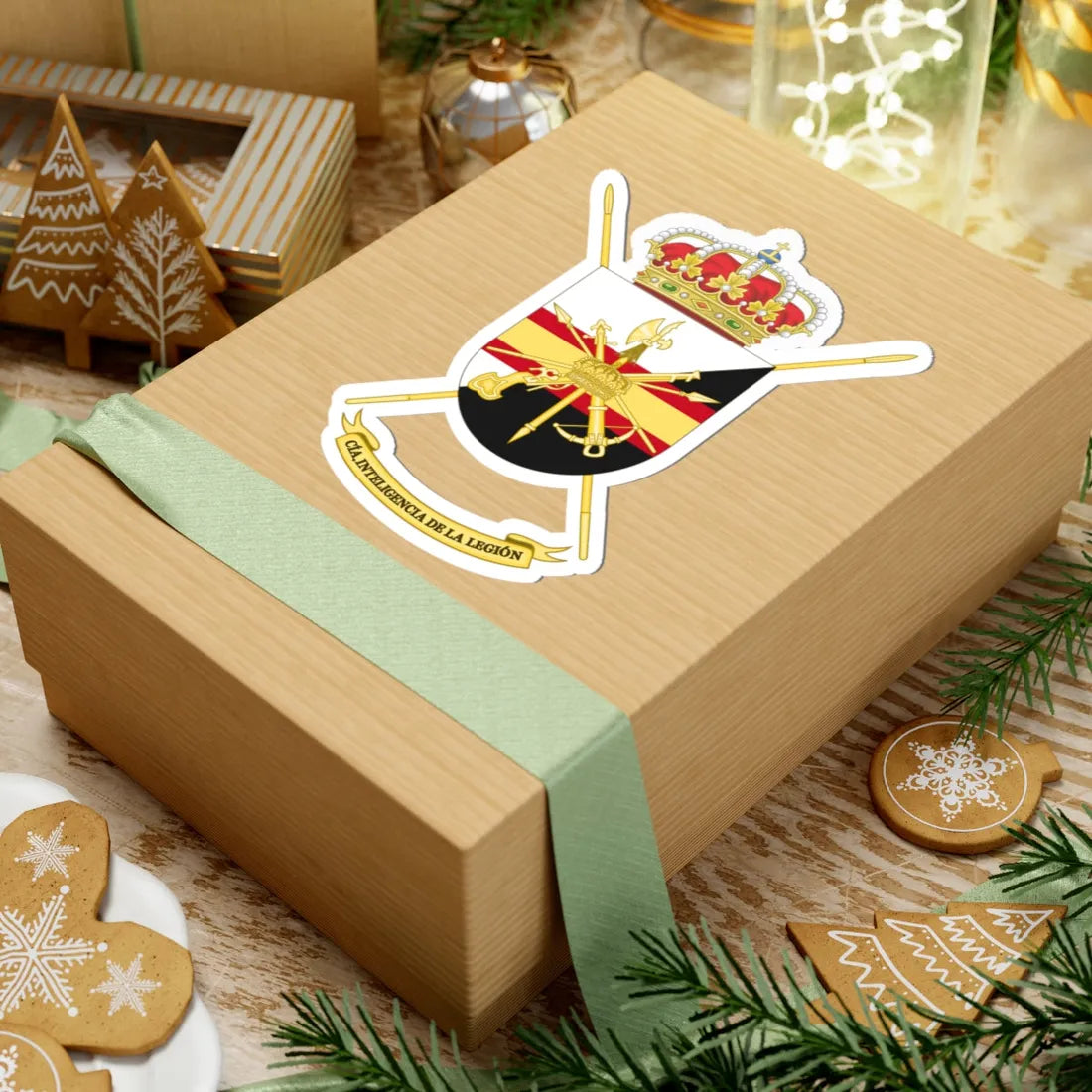 Coat of Arms of the Spanish Legion Intelligence Company (Spain) (Coat of Arms) STICKER Vinyl Kiss-Cut Decal - The Sticker Space