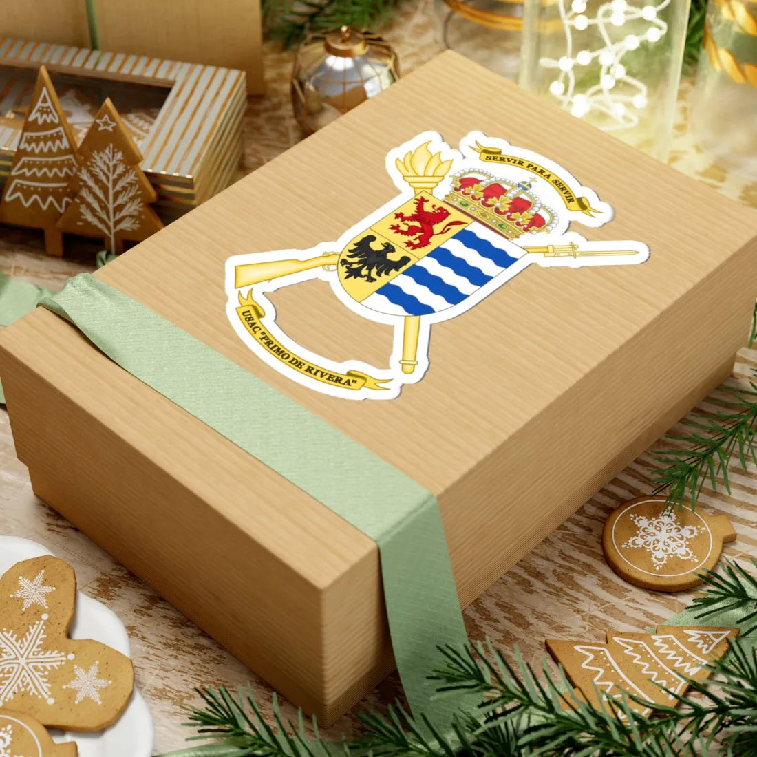 Coat of Arms of the USAC Primo de Rivera (Spain) (Coat of Arms) STICKER Vinyl Kiss-Cut Decal - The Sticker Space