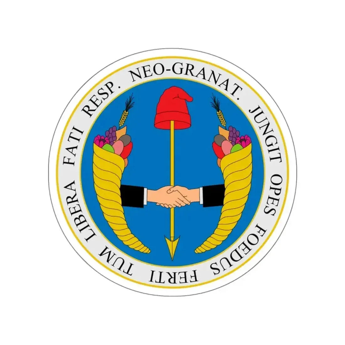 Coat of arms of United Provinces of New Granada STICKER Vinyl Die-Cut Decal - The Sticker Space