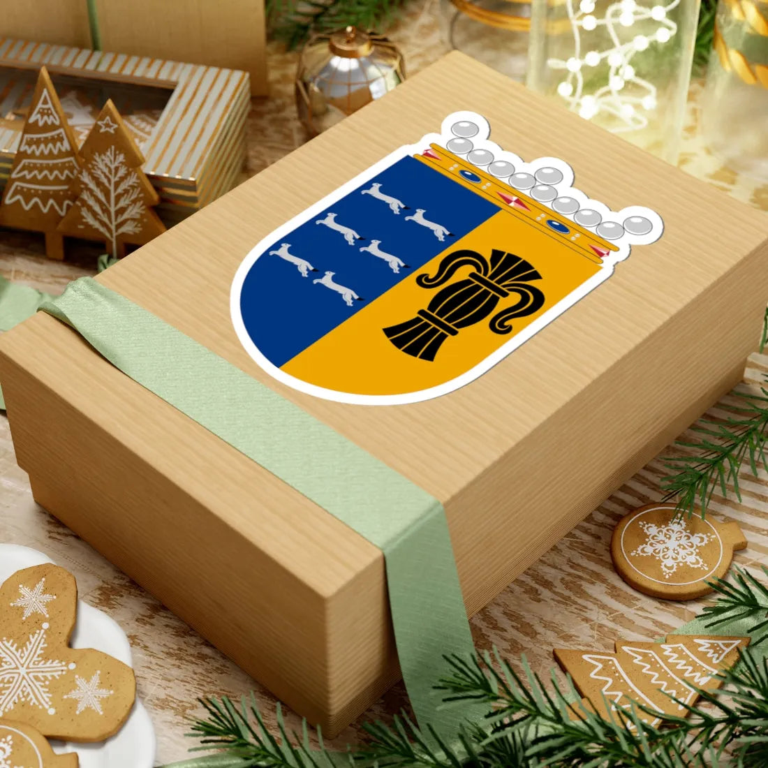 Coat of arms of Vaasa Province (Finland) (Coat of Arms) STICKER Vinyl Kiss-Cut Decal - The Sticker Space