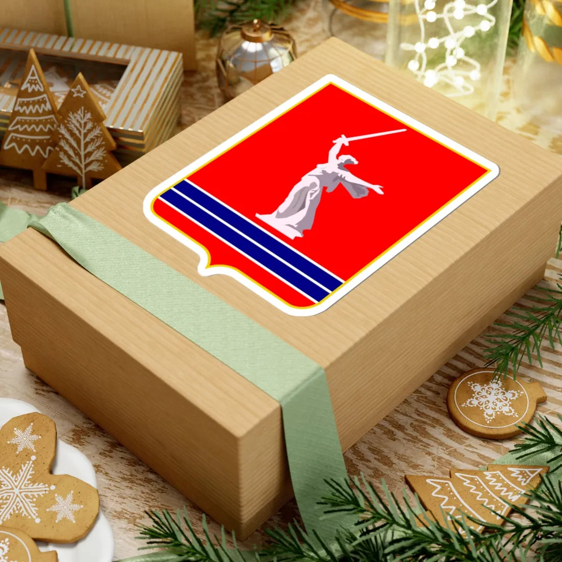 Coat of Arms of Volgograd oblast small (Russia) (Coat of Arms) STICKER Vinyl Kiss-Cut Decal - The Sticker Space