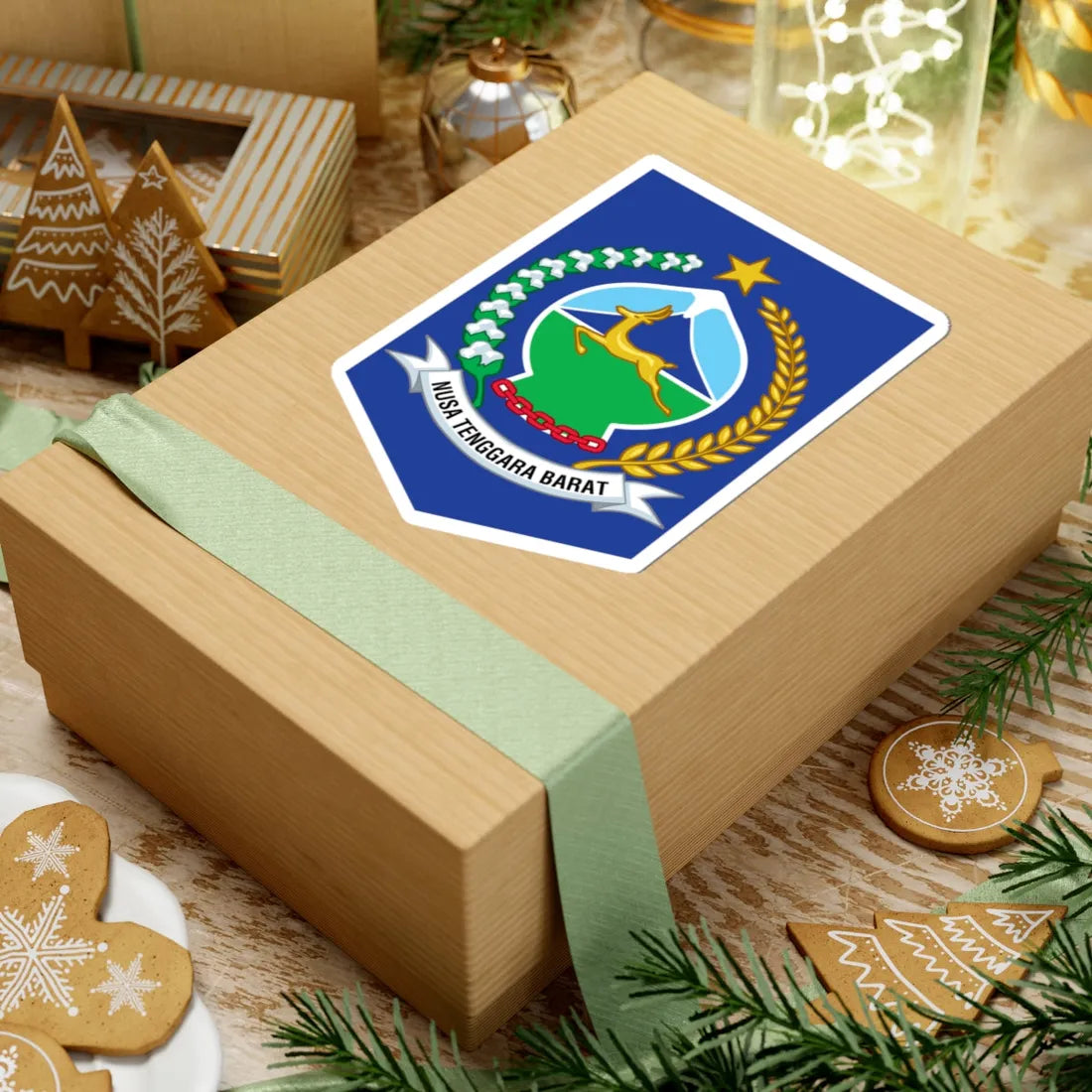 Coat of arms of West Nusa Tenggara (Indonesia) (Coat of Arms) STICKER Vinyl Kiss-Cut Decal - The Sticker Space