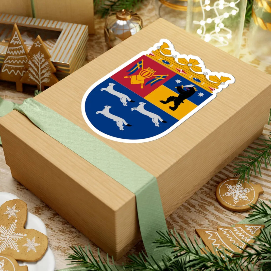 Coat of arms of Western Finland Province (Finland) (Coat of Arms) STICKER Vinyl Kiss-Cut Decal - The Sticker Space