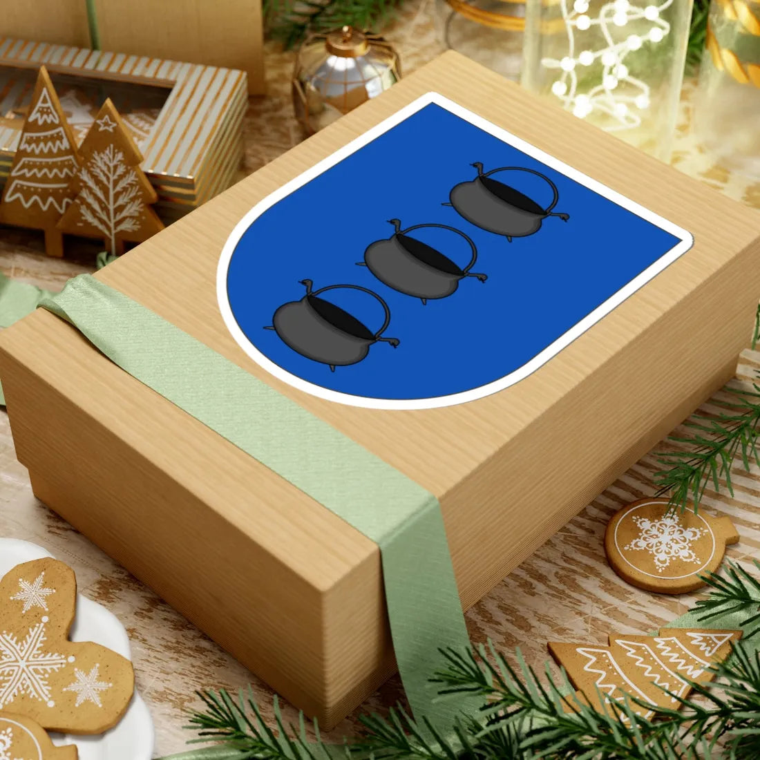 Coat of Arms of Yñigo cauldrons (Argentina) (Coat of Arms) STICKER Vinyl Kiss-Cut Decal - The Sticker Space