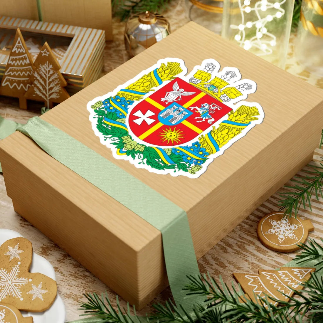 Coat of Arms of Zhytomyr Oblast (Belarus) (Coat of Arms) STICKER Vinyl Kiss-Cut Decal - The Sticker Space