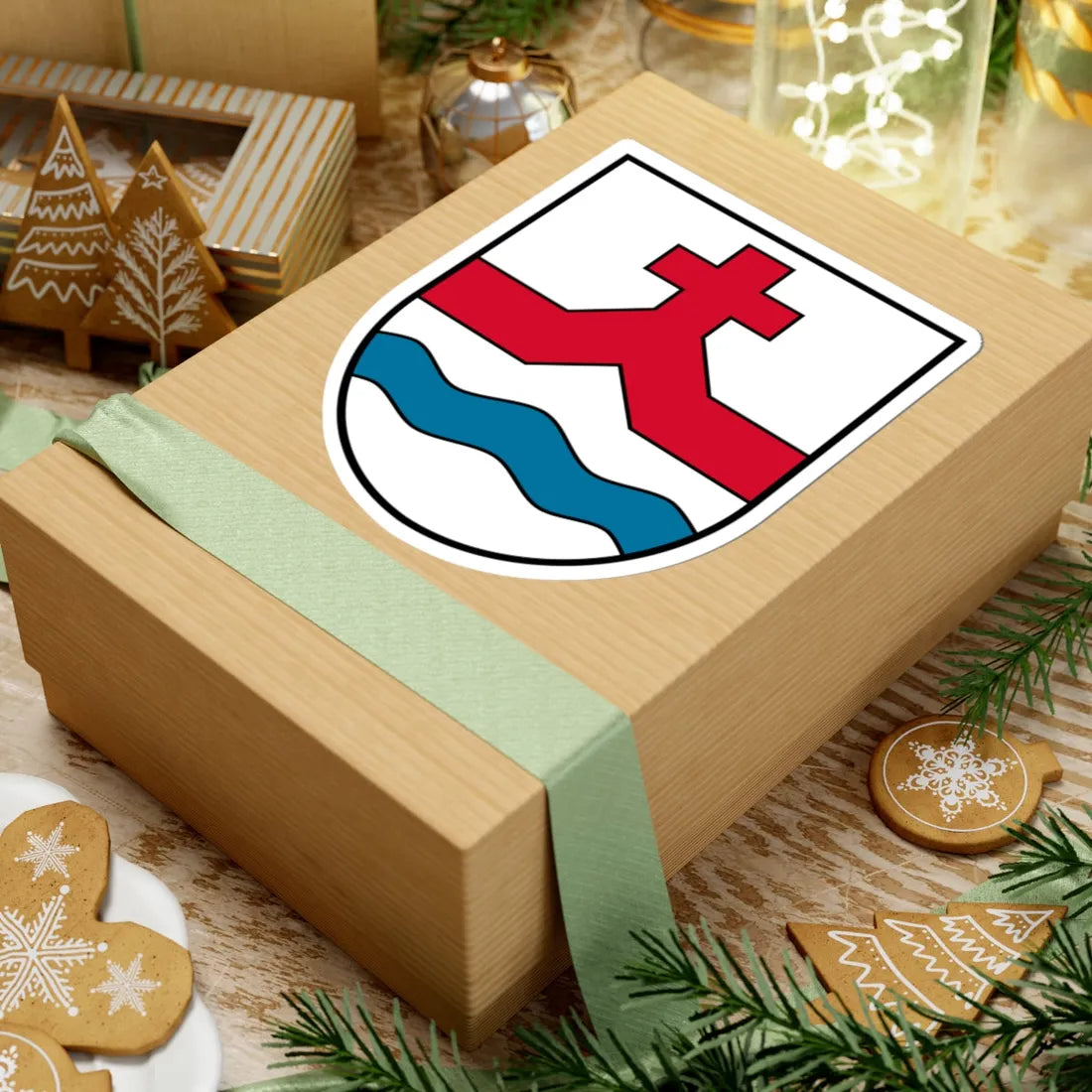 Coat of arms Taufkirchen an der Trattnach (Austria) (Coat of Arms) STICKER Vinyl Kiss-Cut Decal - The Sticker Space