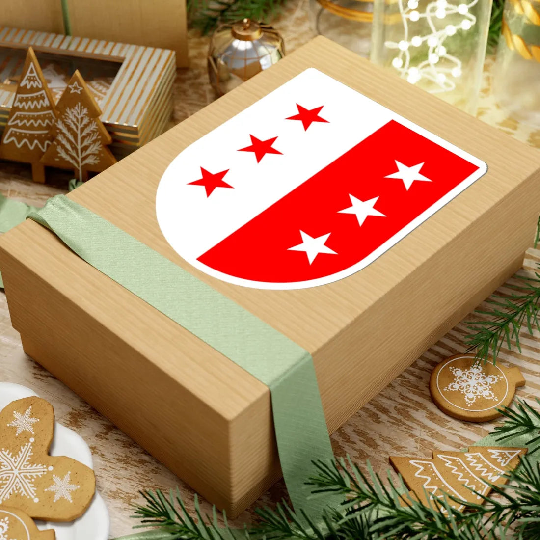 Coat of Arms Valais 1613 (Switzerland) (Coat of Arms) STICKER Vinyl Kiss-Cut Decal - The Sticker Space