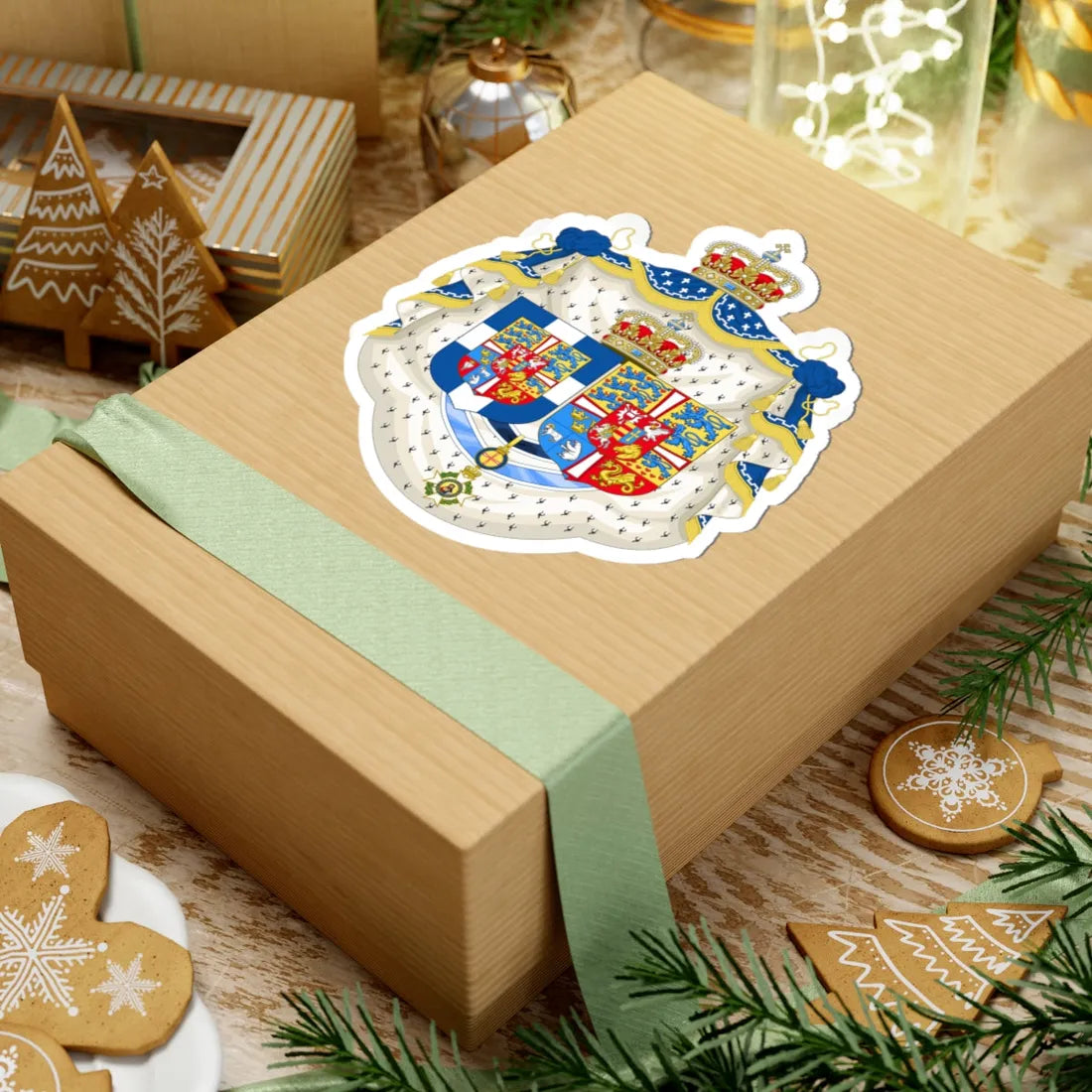 Coats of arms Anne-Marie de Danemark (Denmark) (Coat of Arms) STICKER Vinyl Kiss-Cut Decal - The Sticker Space