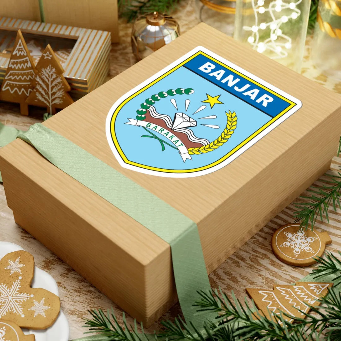 Coats of arms of Banjar Regency (Indonesia) (Coat of Arms) STICKER Vinyl Kiss-Cut Decal - The Sticker Space