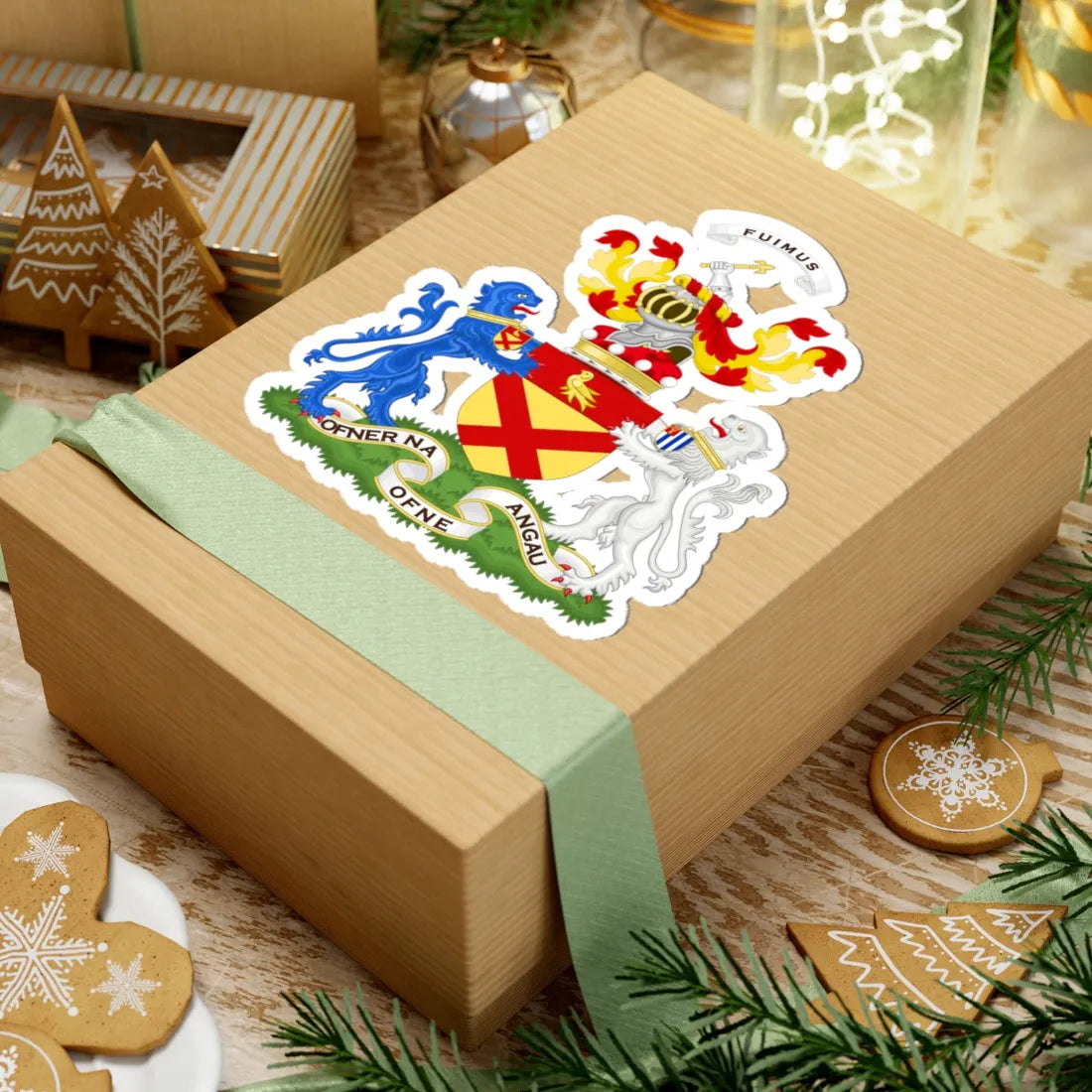 Coats of Arms of the Barons of Aberdare (Scotland) (Coat of Arms) STICKER Vinyl Kiss-Cut Decal - The Sticker Space