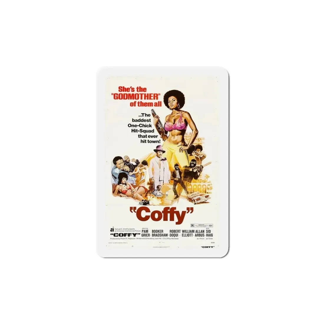 Coffy 1973 Movie Poster Refrigerator Magnet - The Sticker Space