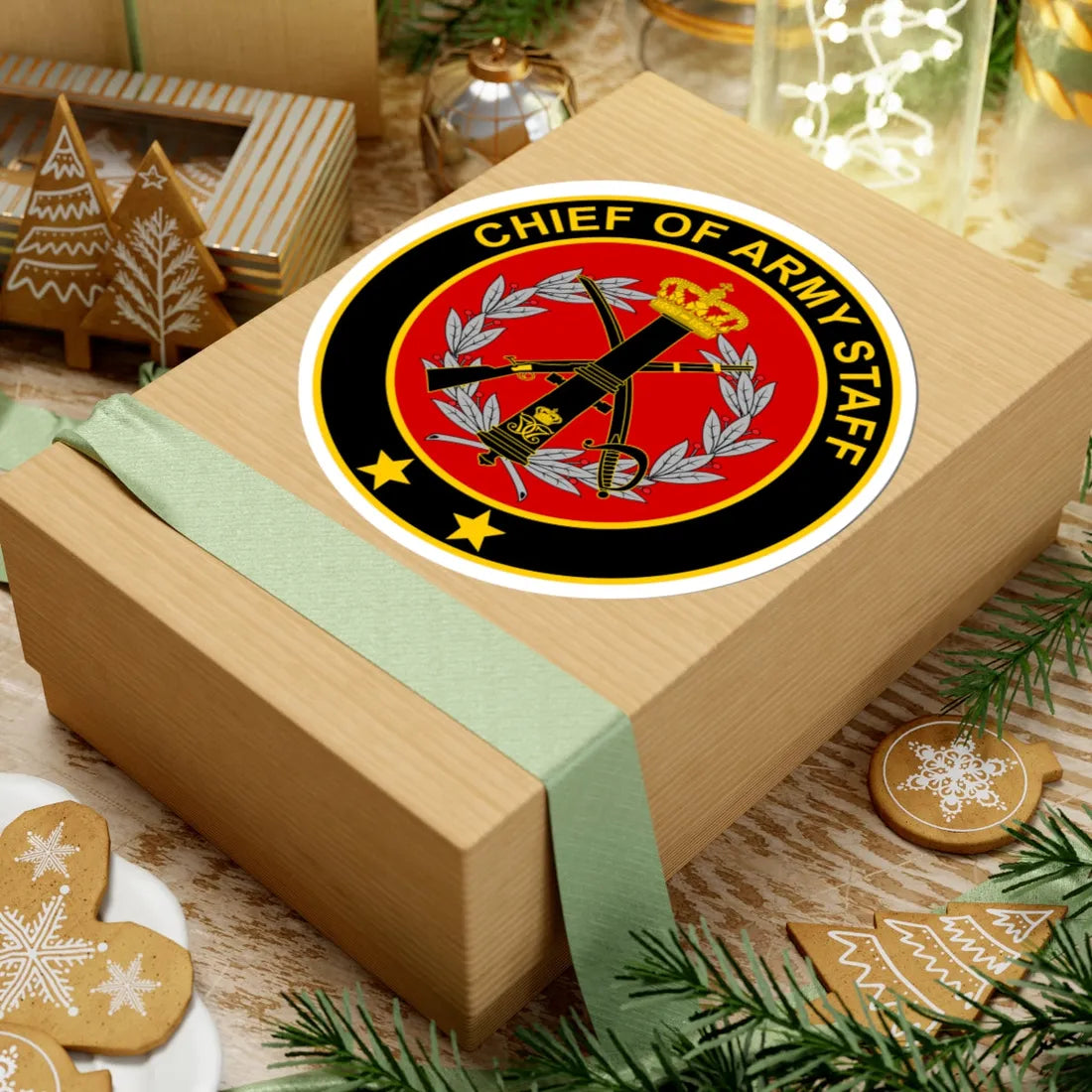 Coin for Chief of Army Staff Denmark (Denmark) (Coat of Arms) STICKER Vinyl Kiss-Cut Decal - The Sticker Space