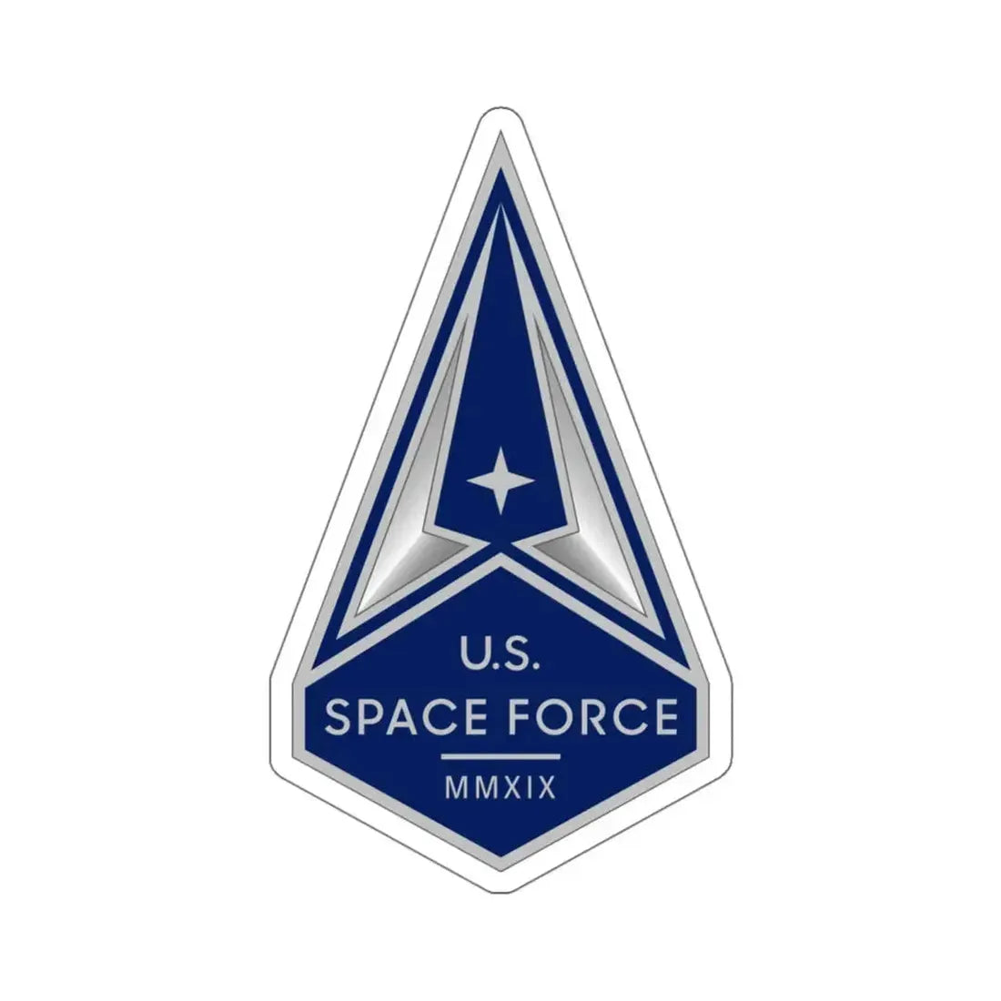 Collar Insignia (U.S. Space Force) STICKER Vinyl Kiss-Cut Decal 6 Inch White - The Sticker Space