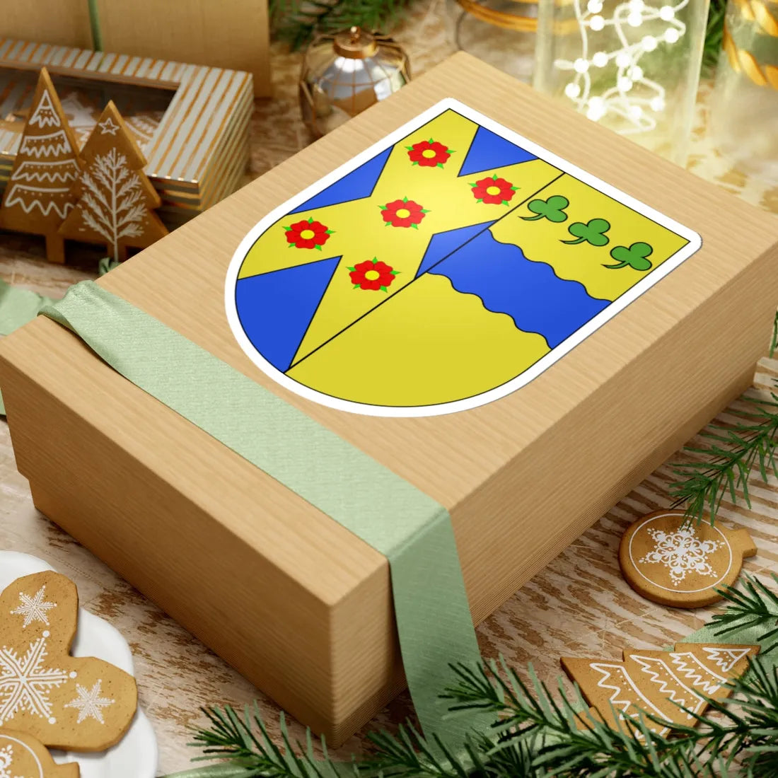 Collonges VS-coat of arms (Switzerland) (Coat of Arms) STICKER Vinyl Kiss-Cut Decal - The Sticker Space