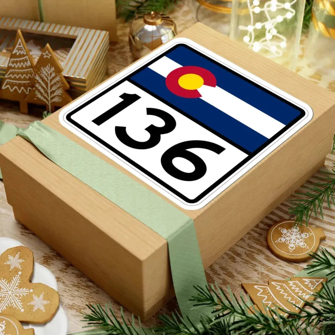 Colorado 136 (Colorado) (Road Sign) STICKER Vinyl Kiss-Cut Decal - The Sticker Space