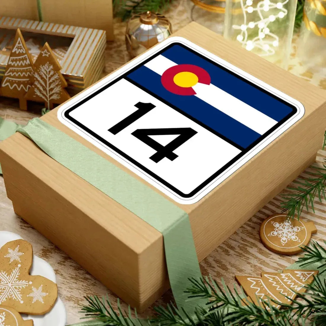 Colorado 14 (Colorado) (Road Sign) STICKER Vinyl Kiss-Cut Decal - The Sticker Space