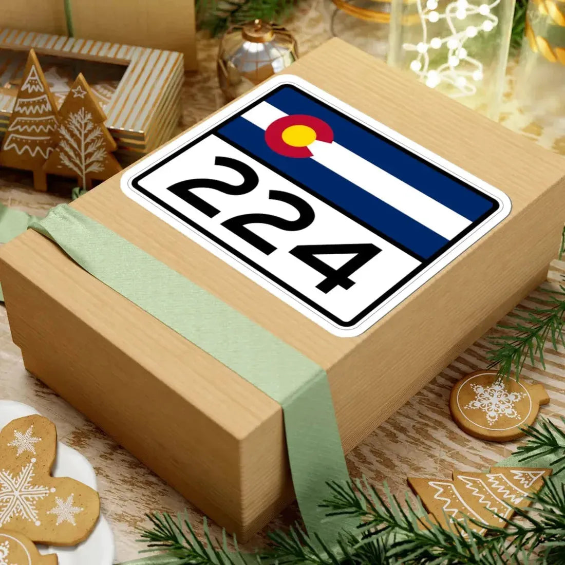 Colorado 224 wide (Colorado) (Road Sign) STICKER Vinyl Kiss-Cut Decal - The Sticker Space