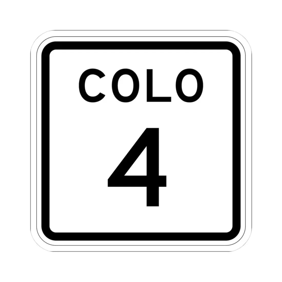 Colorado 4 1952 (Colorado) (Road Sign) STICKER Vinyl Kiss-Cut Decal - The Sticker Space