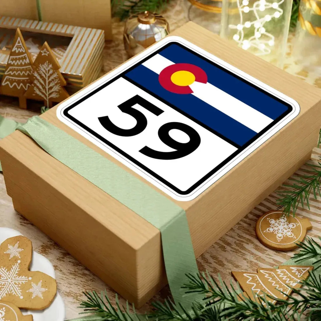 Colorado 59 (Colorado) (Road Sign) STICKER Vinyl Kiss-Cut Decal - The Sticker Space