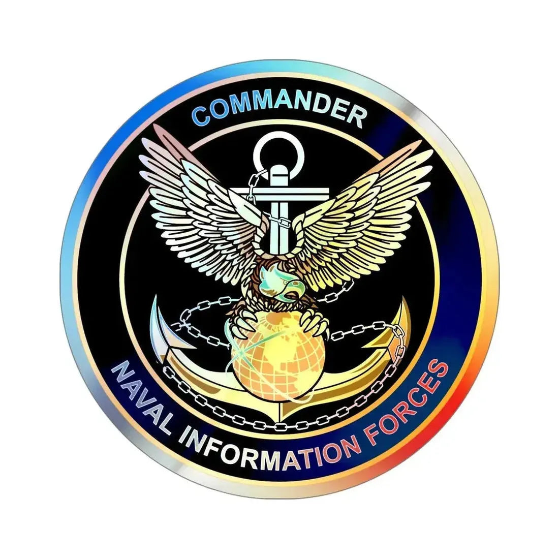COM NAVIFOR (U.S. Navy) Holographic STICKER Die-Cut Vinyl Decal - The Sticker Space
