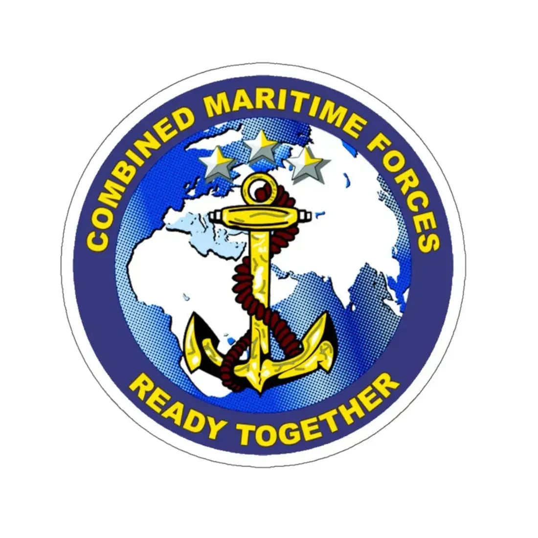 Combined Maritime Forces (U.S. Navy) STICKER Vinyl Kiss-Cut Decal 6 Inch White - The Sticker Space
