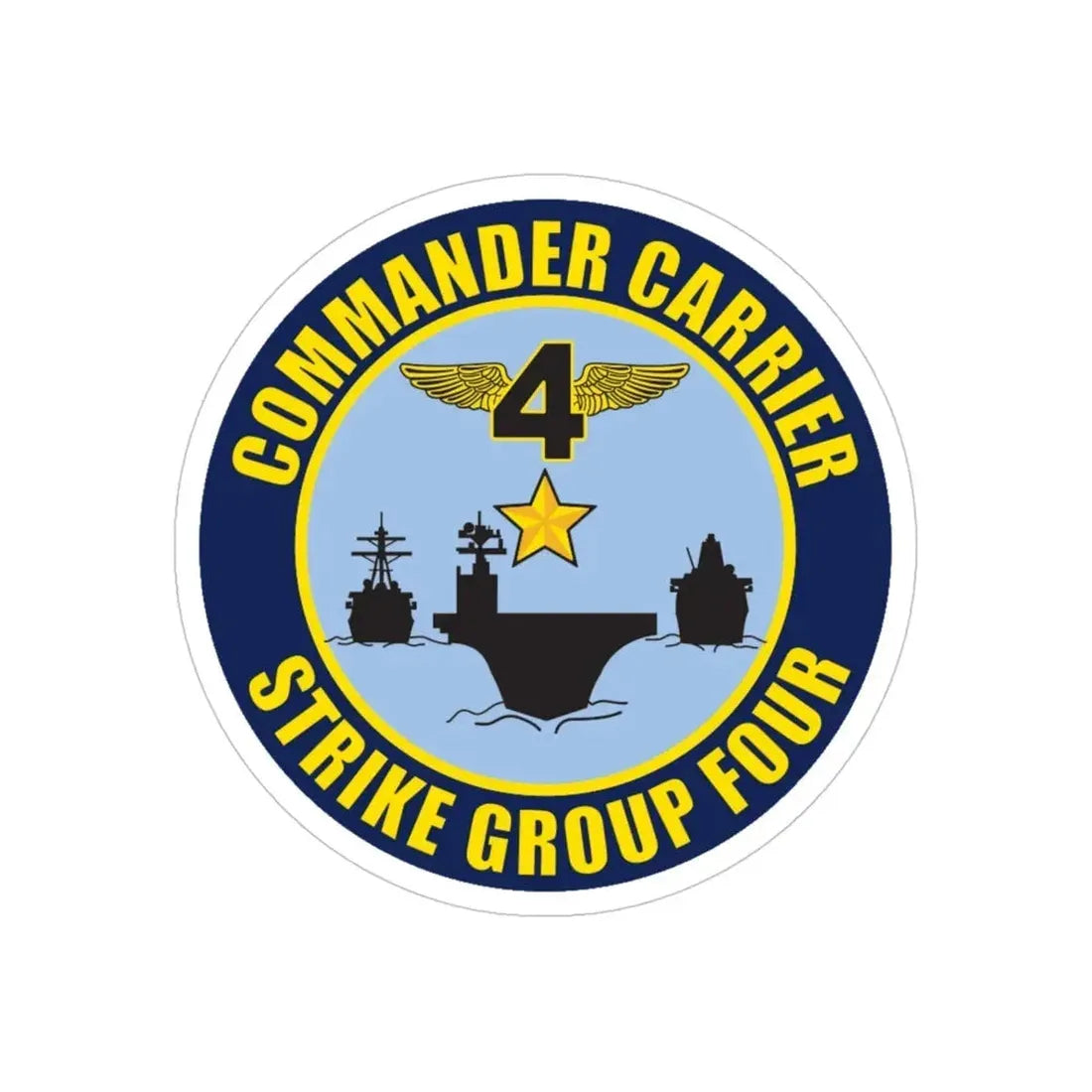 Command Carriers Strike Group 4 (U.S. Navy) Transparent STICKER Die-Cut Vinyl Decal - The Sticker Space