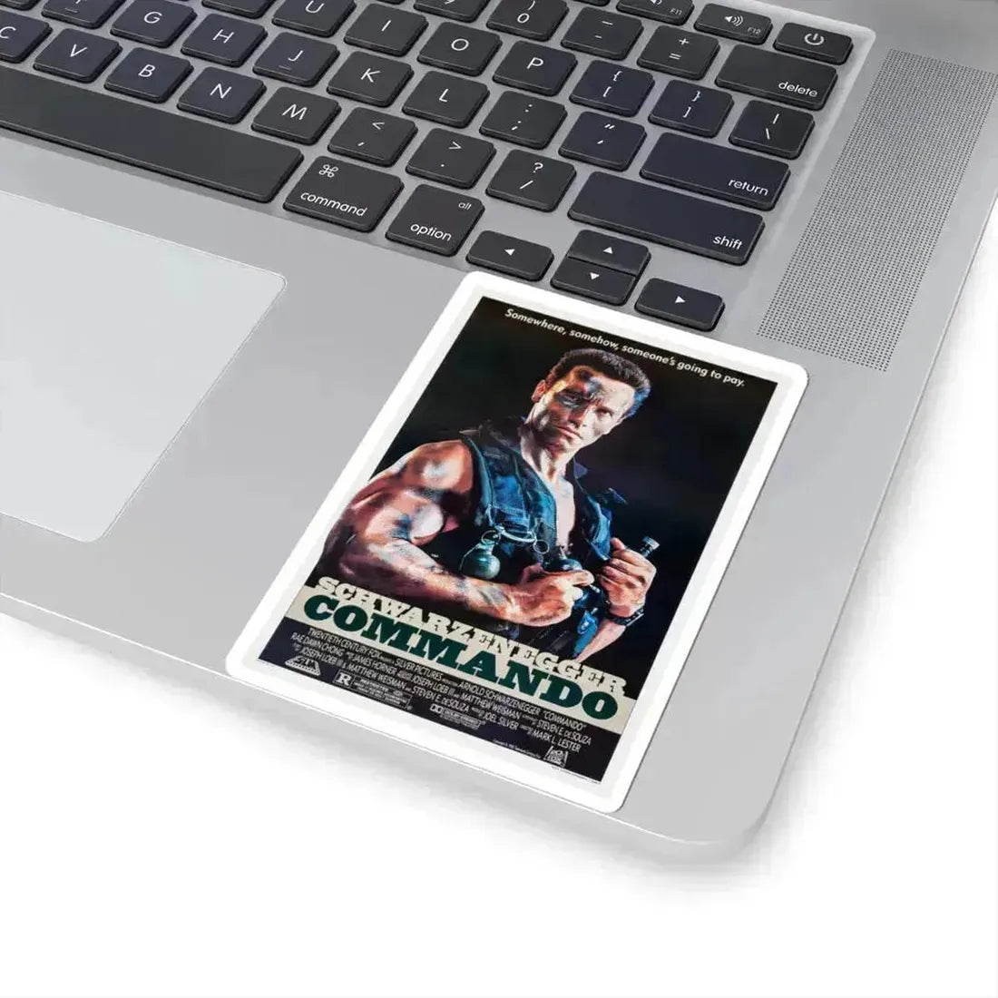 Commando 1985 Movie Poster - STICKER Vinyl Kiss-Cut Decal - The Sticker Space
