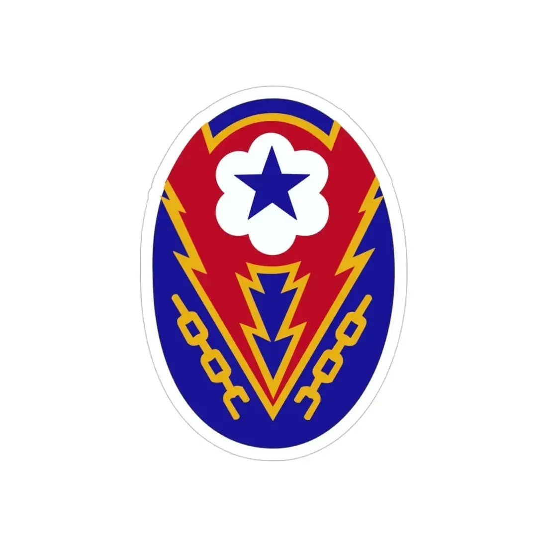 Communications Zone Personnel Europe (U.S. Army) REVERSE PRINT Transparent Die-Cut STICKER - The Sticker Space