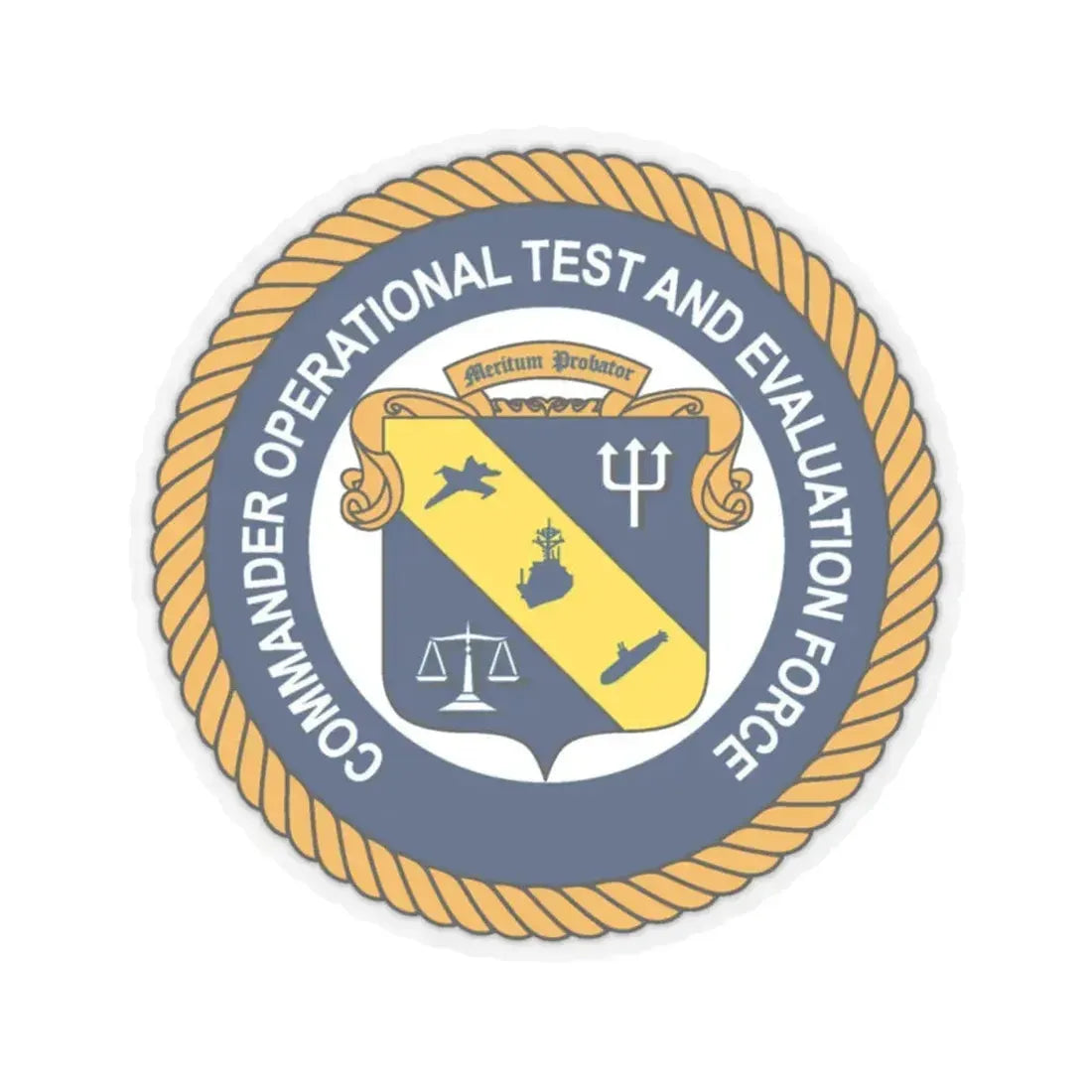 COMOPTEVFOR Commander Operational Test & Evaluation Force (U.S. Navy) STICKER Vinyl Kiss-Cut Decal 6 Inch Transparent - The Sticker Space