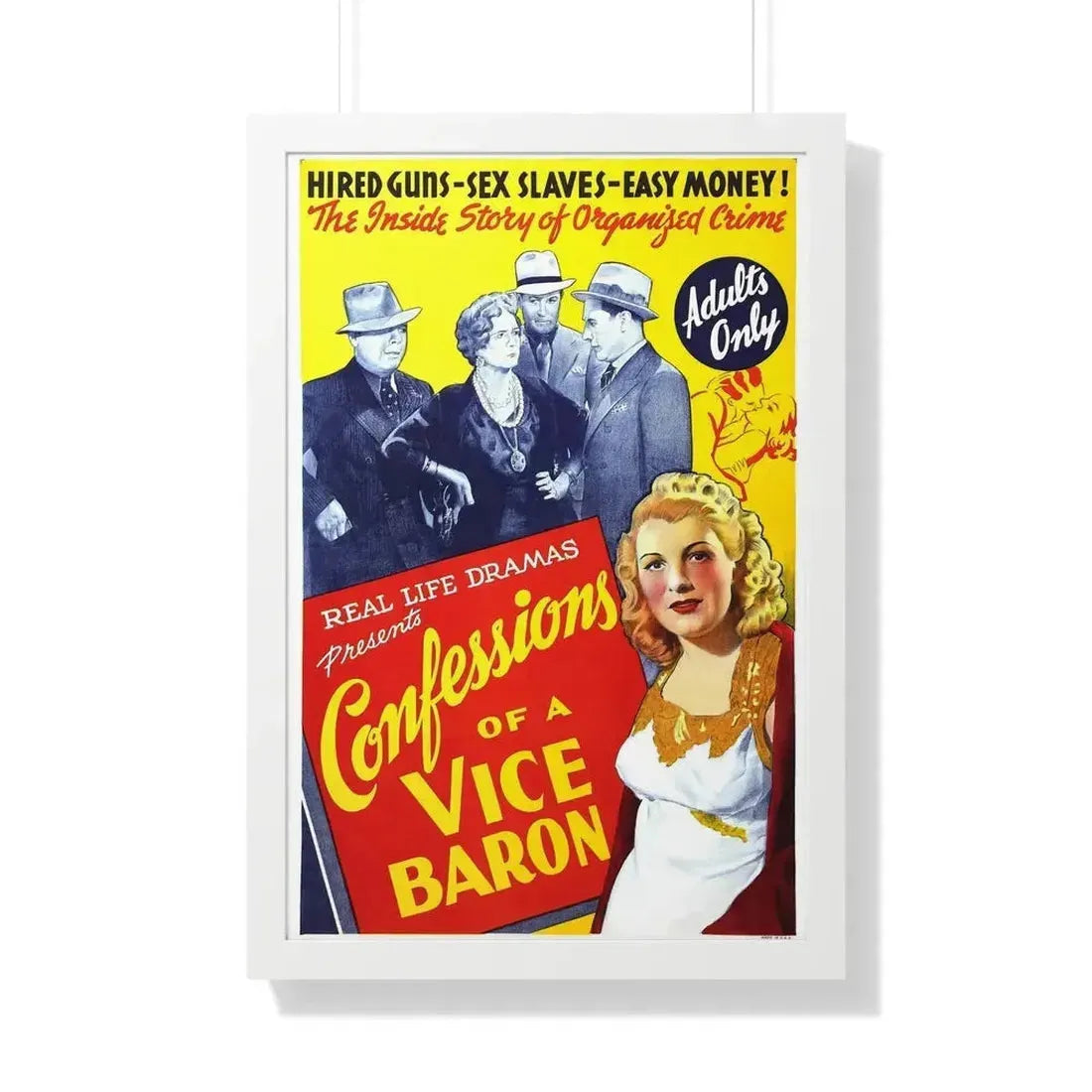 CONFESSIONS OF A VICE BARON 1943 - Framed Movie Poster - The Sticker Space