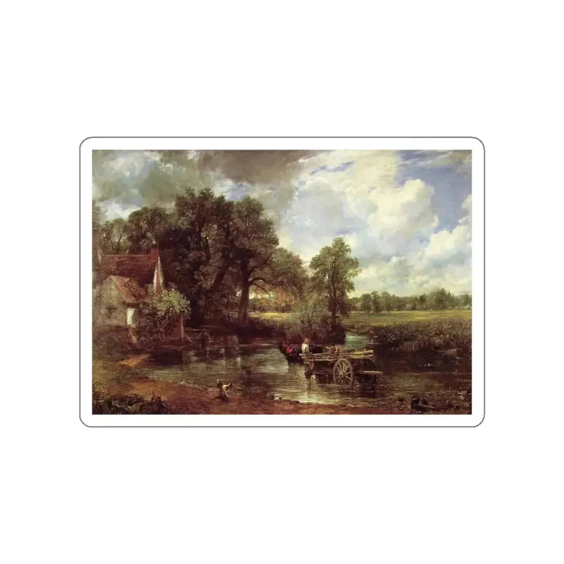 CONSTABLE, John - The Hay-Wain (Artwork) STICKER Vinyl Die-Cut Decal - The Sticker Space
