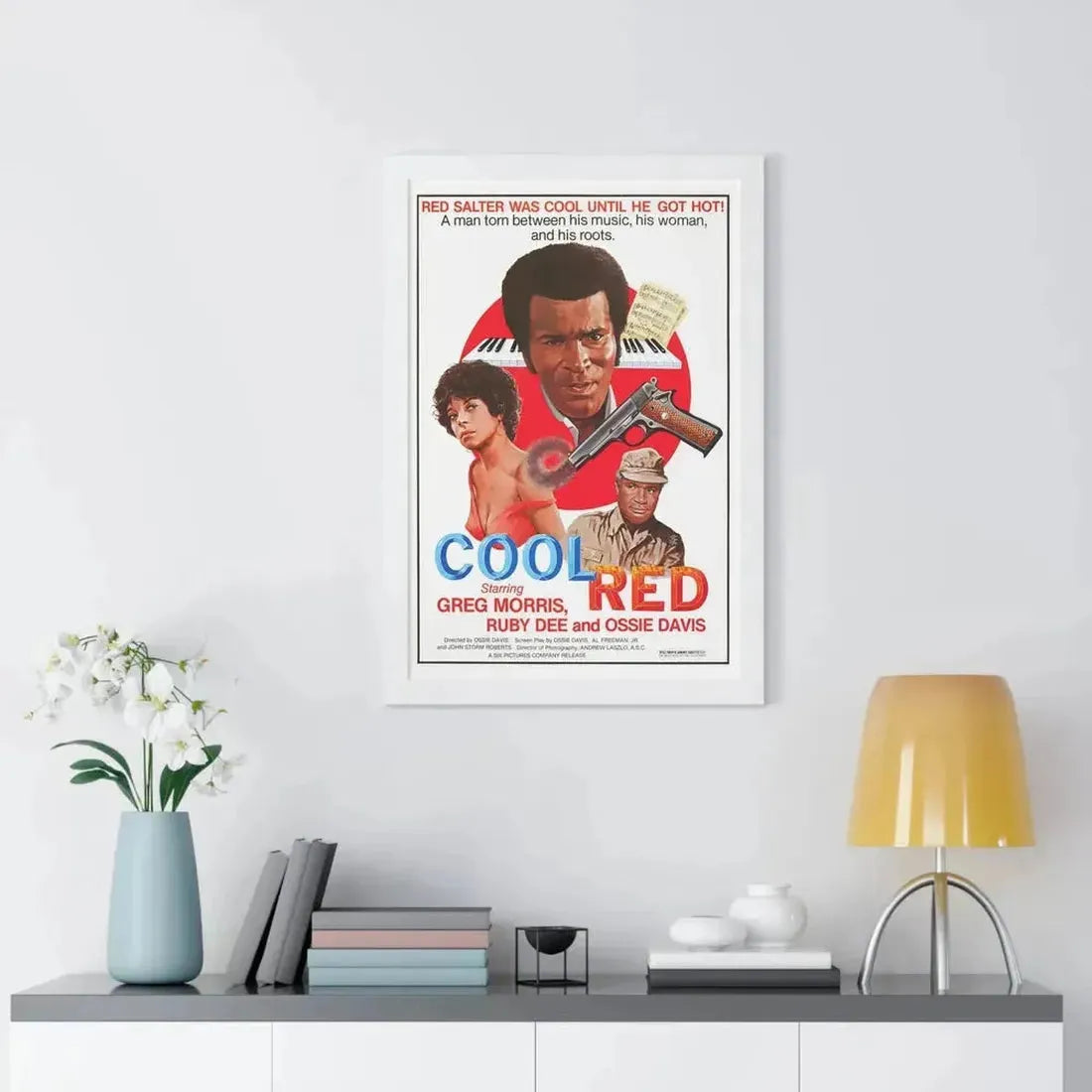 COOL RED 1976 - Framed Movie Poster - The Sticker Space